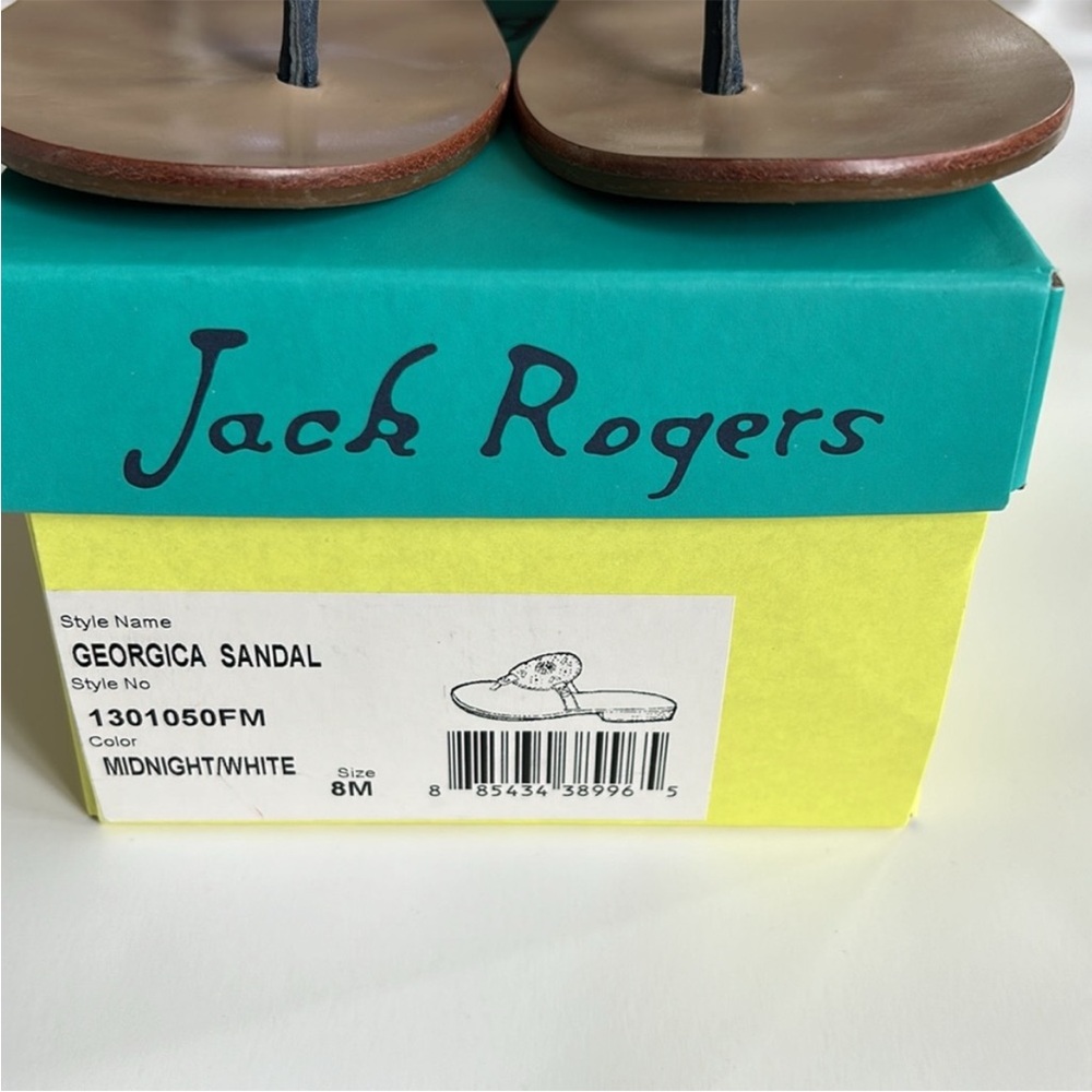 Jack Rogers Georgica Sandal in Midnight/White - Picture 9 of 9